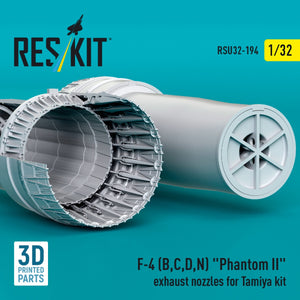 RESKIT RSU32-0194 F-4 (B, C, D, N) « Phantom II » tuyères d&amp;#39;échappement pour maquette Tamiya (impression 3D) 1/32 – image 2