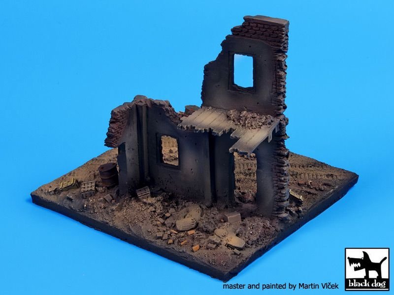Black Dog D72009 House ruin Europe base 1/72 – zdjęcie 3