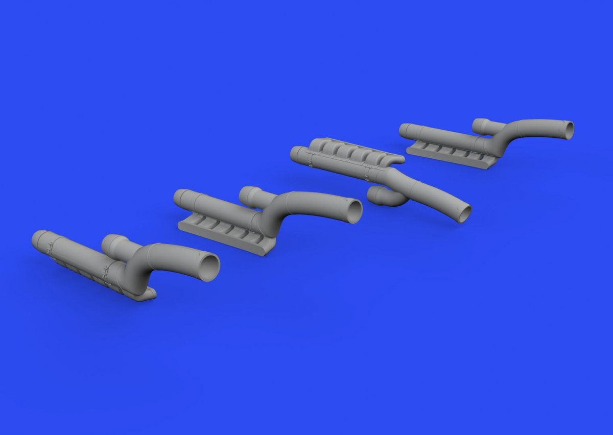 Eduard 648606 Bf 110G-4 exhaust stacks for Eduard 1/48 – immagine 2