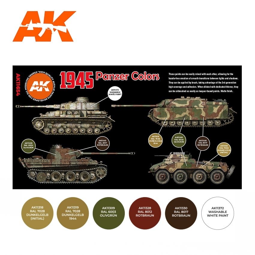 AK Interactive AK11654 3G 1945 PANZER COLORS 6x17 ml – Bild 2