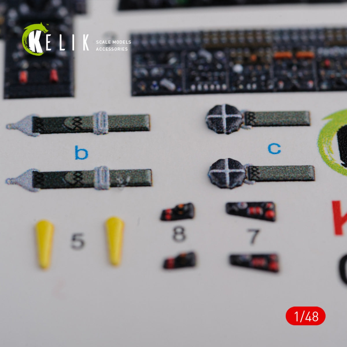 KELIK K48090 CH-46E interior 3D decals for Academy kit 1/72 – immagine 4