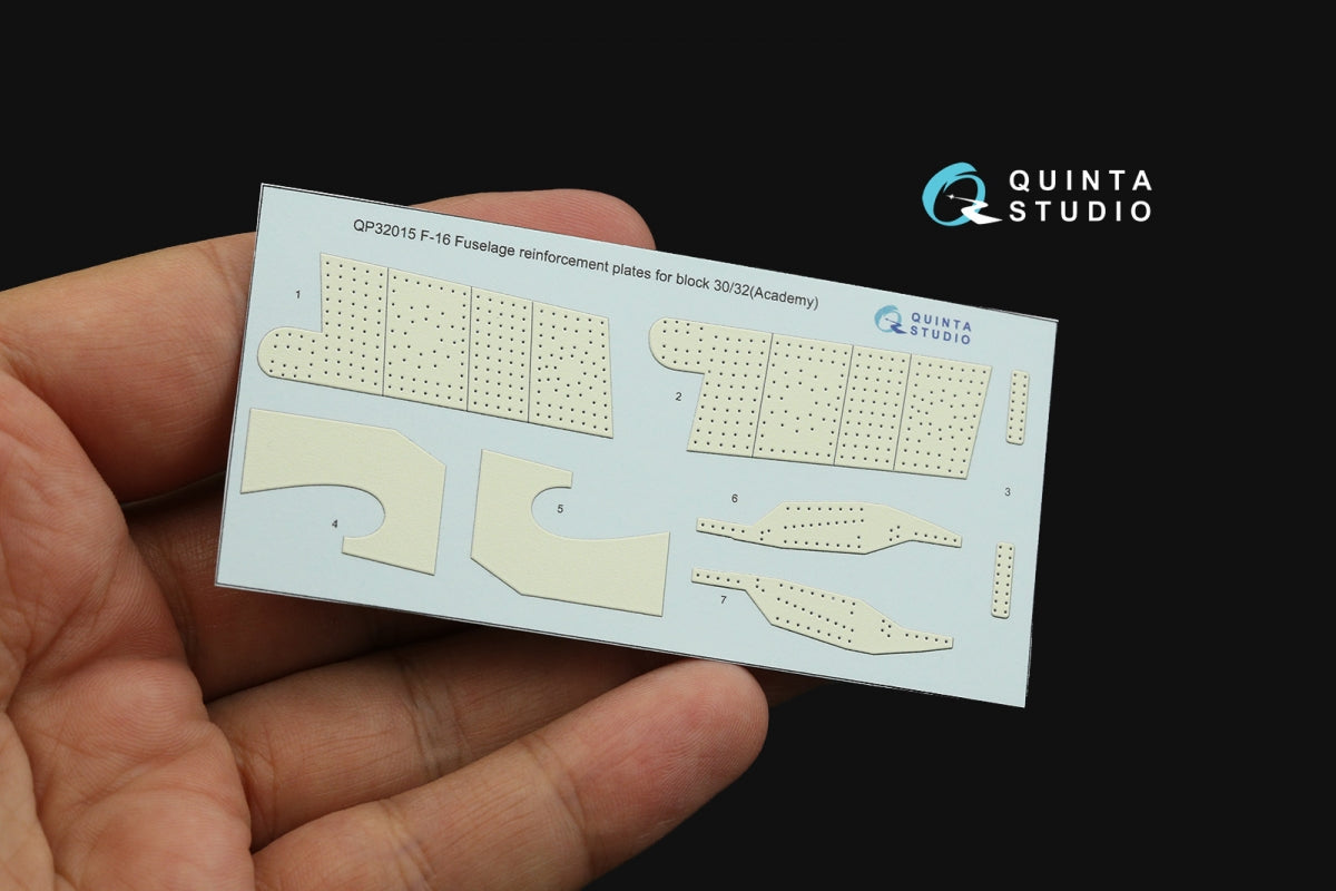 Quinta Studio QP32015 F-16 block 30/32 reinforcement plates (Academy) 1/32 – zdjęcie 2