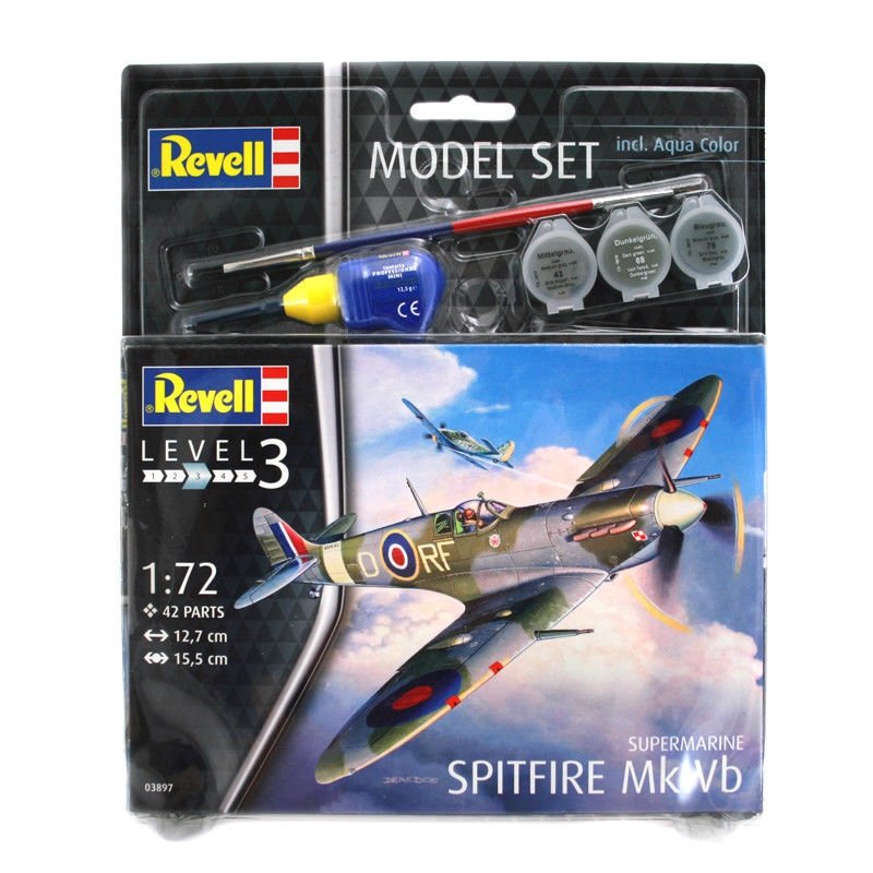 Revell 63897 Supermarine Spitfire Mk.Vb Model Set (Level 3) 1/72