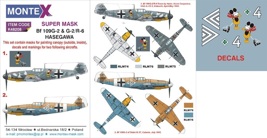Montex K48208 Bf 109G-2 & G-2/R-6 1/48