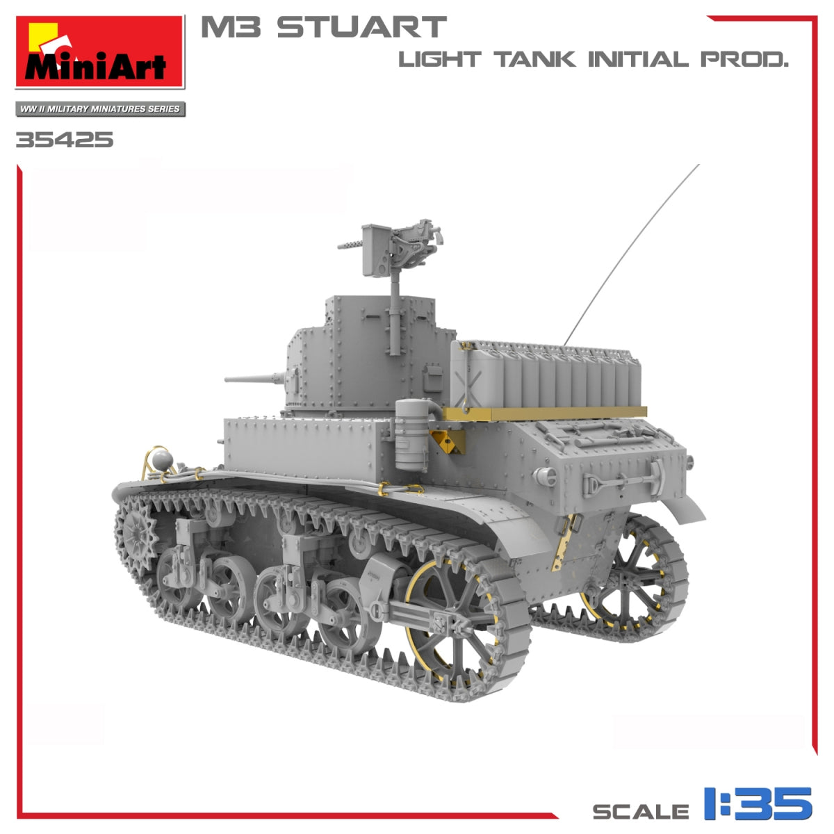 MiniArt 35425 M3 STUART LIGHT TANK, INITIAL PROD 1/35 – imagen 5