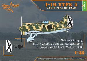 Clear Prop! CP4821 I-16 type 5 (in the sky of Spain early version) STARTER KIT 1/48 – Bild 11