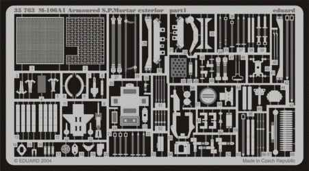 Eduard 35763 M-106A1 Armoured S. P.Mortar exterior 1/35 Tamiya – immagine 2