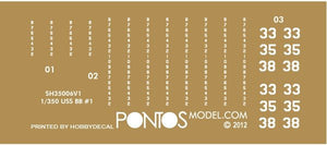 Pontos 35017F1 USS CA-35 Indianapolis 1945 Detail Up Set 1/350 – immagine 16