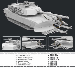Flyhawk FH3301 M1A2 SEP with Mine Clearing Blade System 1/72 – imagen 2