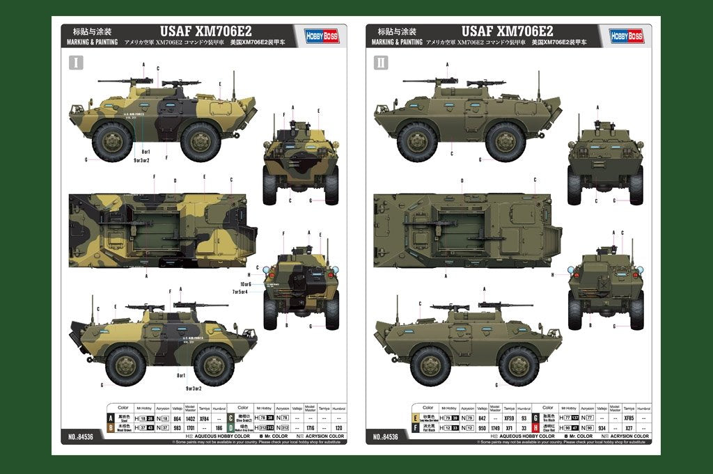 Hobby Boss 84536 USAF XM706E2 1/35 – imagen 2