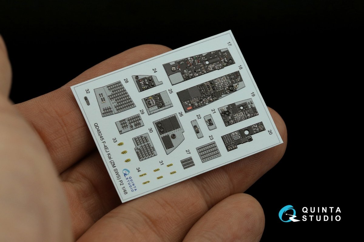 Quinta Studio QD48245 F-4EJ Kai 3D-Printed &amp;amp; coloured Interior on decal paper (ZM SWS) 1/48 – immagine 10