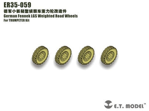 E.T. Model ER35-059 German Fennek LGS Weighted Road Wheels For TRUMPETER 1/35