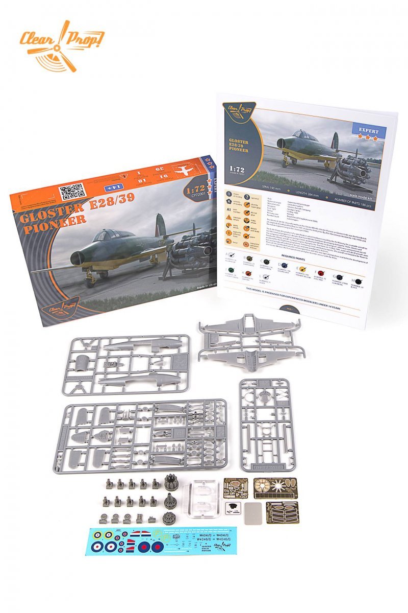 Clear Prop! CP72001 GLOSTER E28/39 PIONEER EXPERT KIT 1/72 – image 3