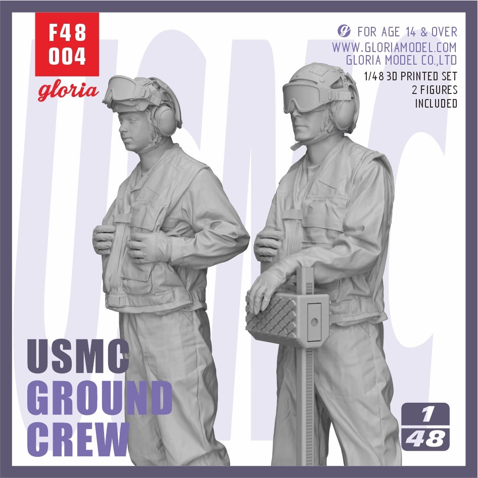 Gloria F48004 USMC LHA/LHD Ground Crew 2 figures 1/48 – immagine 2