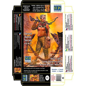 Master Box 35214 Pоst-apocalyptic fiction. Desert Battle Series. Skull Clan - Long distance raid. Kit No.2 A new leader. Hanna 1/35 – immagine 2
