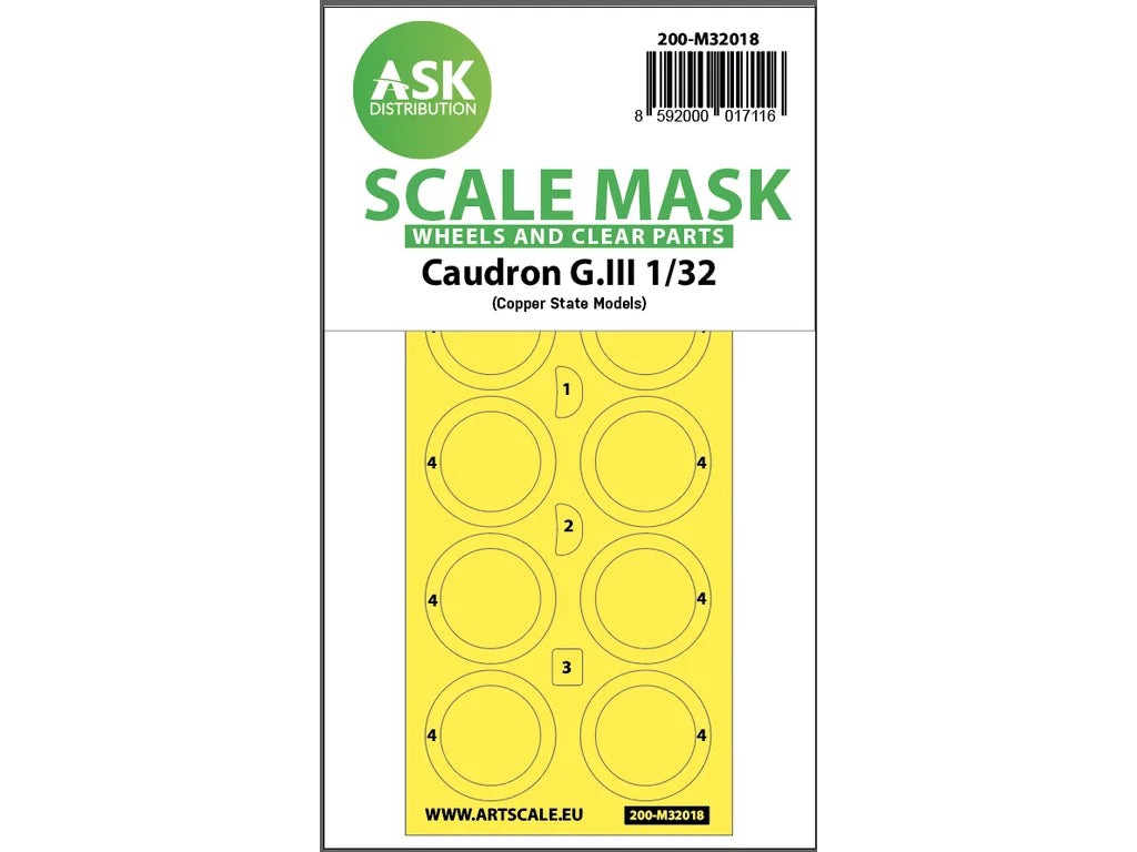 Art Scale Kit M32018 Caudron G.III Double-Sided Express Masks for CSM 1/32