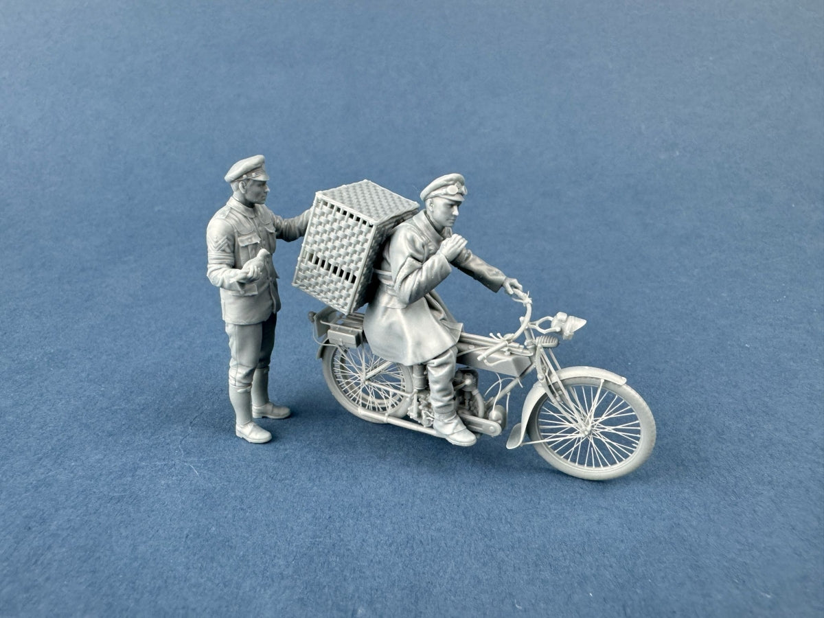 Copper State Models F32-062 British Dispatch Rider taking carrier pigeons to the front line 1/32 – immagine 3