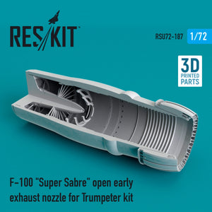 RESKIT RSU72-0187 F-100 &amp;quot;SUPER SABRE&amp;quot; OPEN EARLY EXHAUST NOZZLE FOR TRUMPETER KIT 1/72 – imagen 2