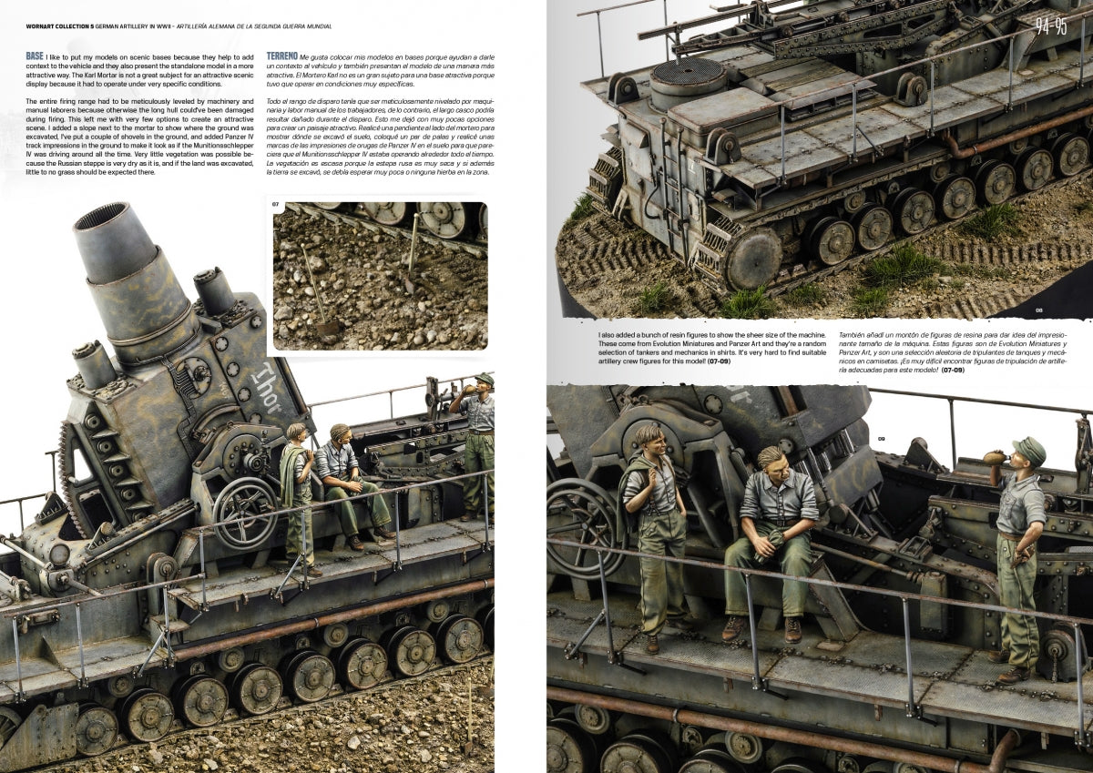 AK Interactive AK4907 WORN ART COLLECTION ISSUE 05 – GERMAN ARTILLERY - Bilingual English/Spanish – Bild 7