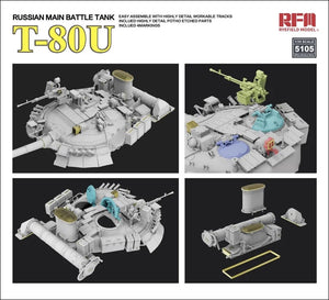 Rye Field Model 5105 Russian Main Battle Tank T-80U 1/35 – zdjęcie 6