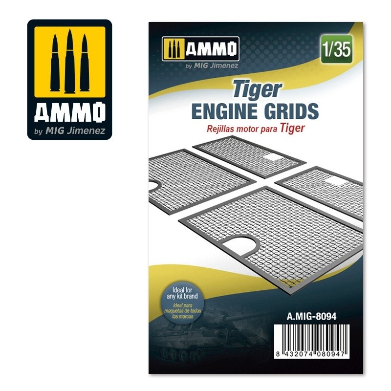 Munitions de grilles moteur Mig 8094 Tiger 1/35