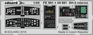 Eduard FE991 SH-3 interior 1/48 HASEGAWA