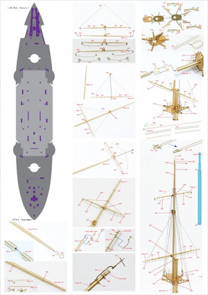 Pontos 23008F1 IJN MIKASA 1905 Detail Up Set 1/200 – immagine 15