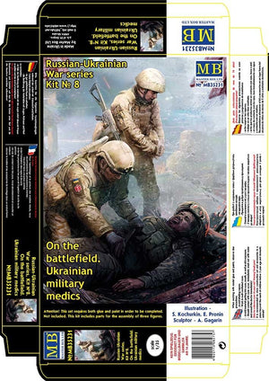 Master Box 35231, série Guerre russo-ukrainienne, Kit n° 8. Sur le champ de bataille. Médecins militaires ukrainiens, échelle 1/35