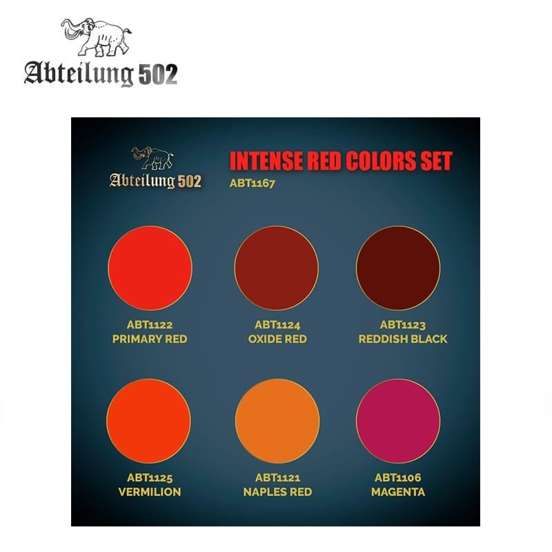 502 Abteilung ABT1167 – INTENSE RED COLORS SET (6pcs) – Bild 2