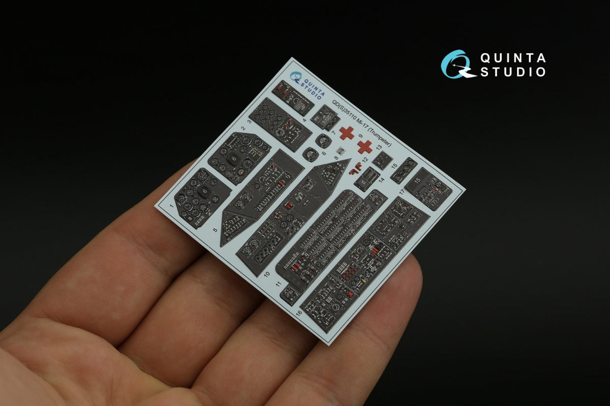 Quinta Studio QDS-35110 Mi-17 3D-Printed coloured Interior on decal paper (Trumpeter) (Small version) 1/35 – Bild 3