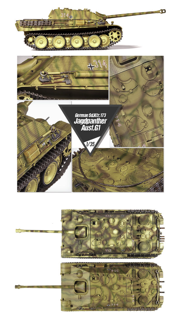 Academy 13539 German Sd.Kfz. 173 Jagdpanther Ausf.G1 1/35 – Bild 4