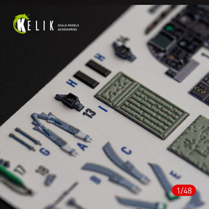 KELIK K48018 A-10C &amp;quot;Thunderbolt II&amp;quot; interior 3D decals for Italeri kit 1/48 – immagine 5