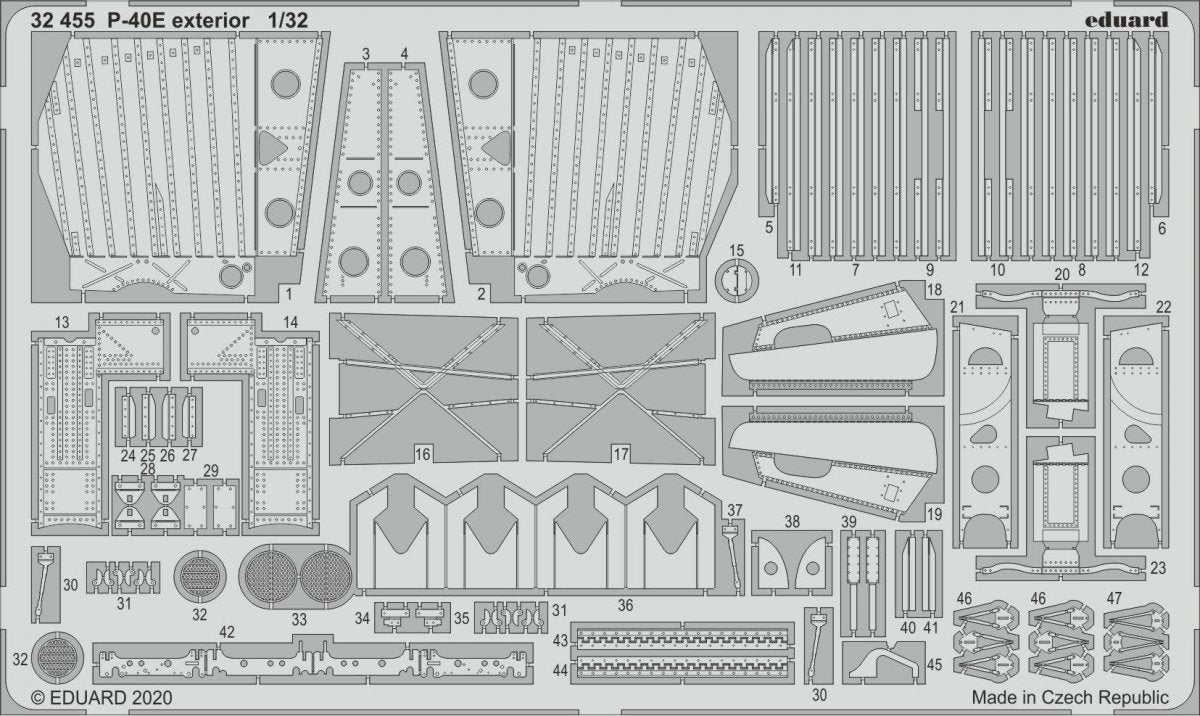 Eduard 32455 P-40E exterior 1/32 TRUMPETER