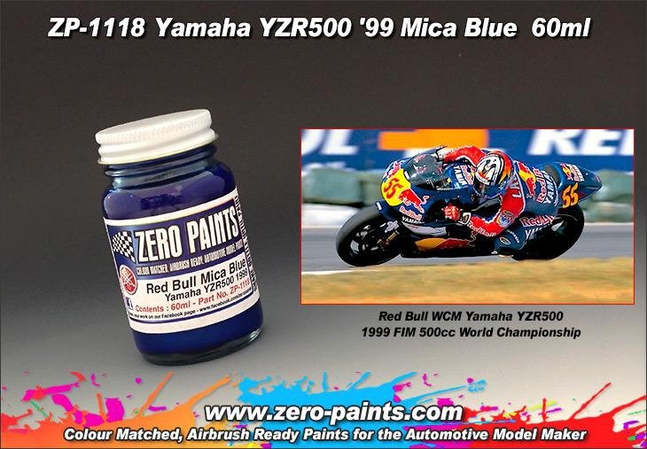 Peinture bleue Zero Paints ZP-1118 Yamaha YZR500 '99 (Red Bull) 60 ml