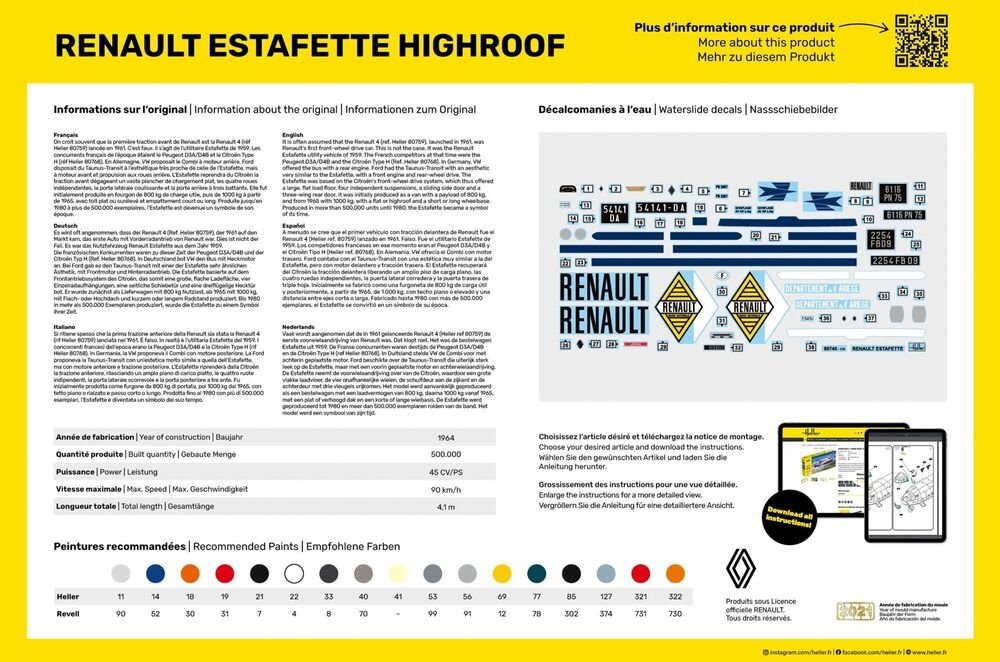 Heller 80740 Renault Estafette Highroof 1/24 – Bild 3