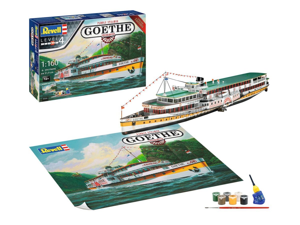 Revell 05232 Rheindampfer Goethe Zestaw z akcesoriami modelarskimi 1/160 – immagine 2