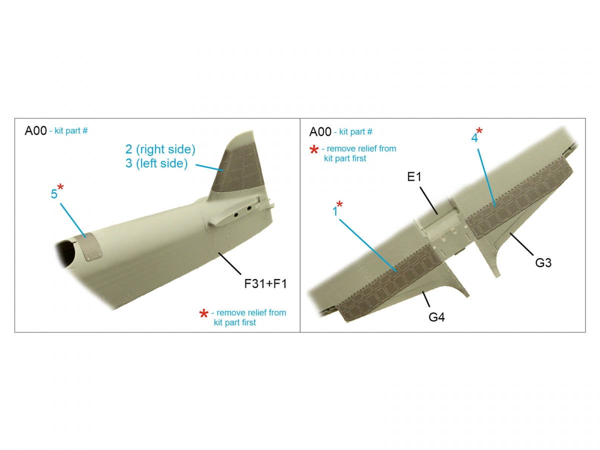Quinta Studio QP48031 Yak-9T Flaps and panels (Zvezda) 1/48 – zdjęcie 2