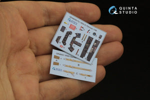 Quinta Studio QD48269 Fw 190A-8 3D-Printed &amp;amp; coloured Interior on decal paper (Tamiya) 1/48 – immagine 3