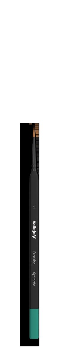 VALLEJO B03001 - Pędzel - Precision - Round Synthetic Brush, Triangular Handle No. 1 – immagine 2