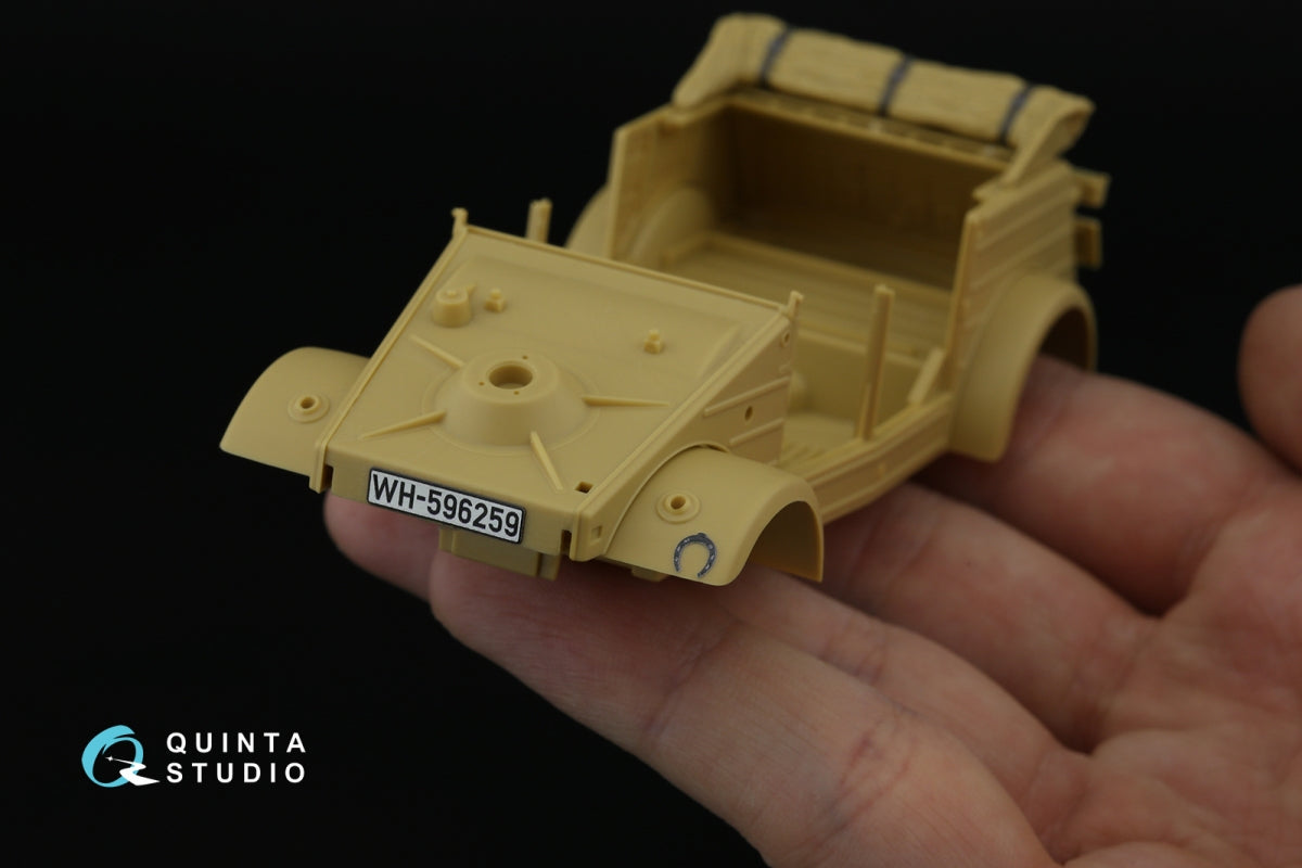 Quinta Studio QD35141 Kubelwagen Type 82 3D-Printed &amp;amp; coloured Interior on decal paper (Tamiya) 1/35 – immagine 9