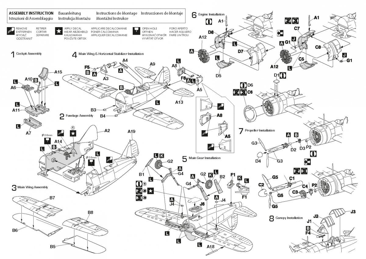 Hobby 2000 72064 Brewster F2A-1/2 Buffalo ( HASEGAWA + CARTOGRAF + MASKI) 1/72 – zdjęcie 2