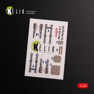 KELIK K48075 Messerschmitt Me-410 A1 interior 3D decals for Meng Model kit 1/48 – Bild 3