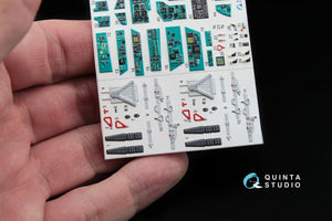Intérieur imprimé en 3D et coloré sur papier décalcomanie Quinta Studio QD48027 MiG-31B (pour kit AMK) 1/48 – image 4