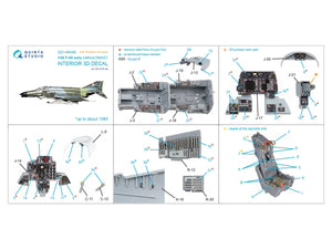 Quinta Studio QD+48448 F-4G early 3D-Printed &amp;amp; coloured Interior on decal paper (Zoukei Mura SWS) (with 3D-printed resin parts) 1/48 – imagen 3