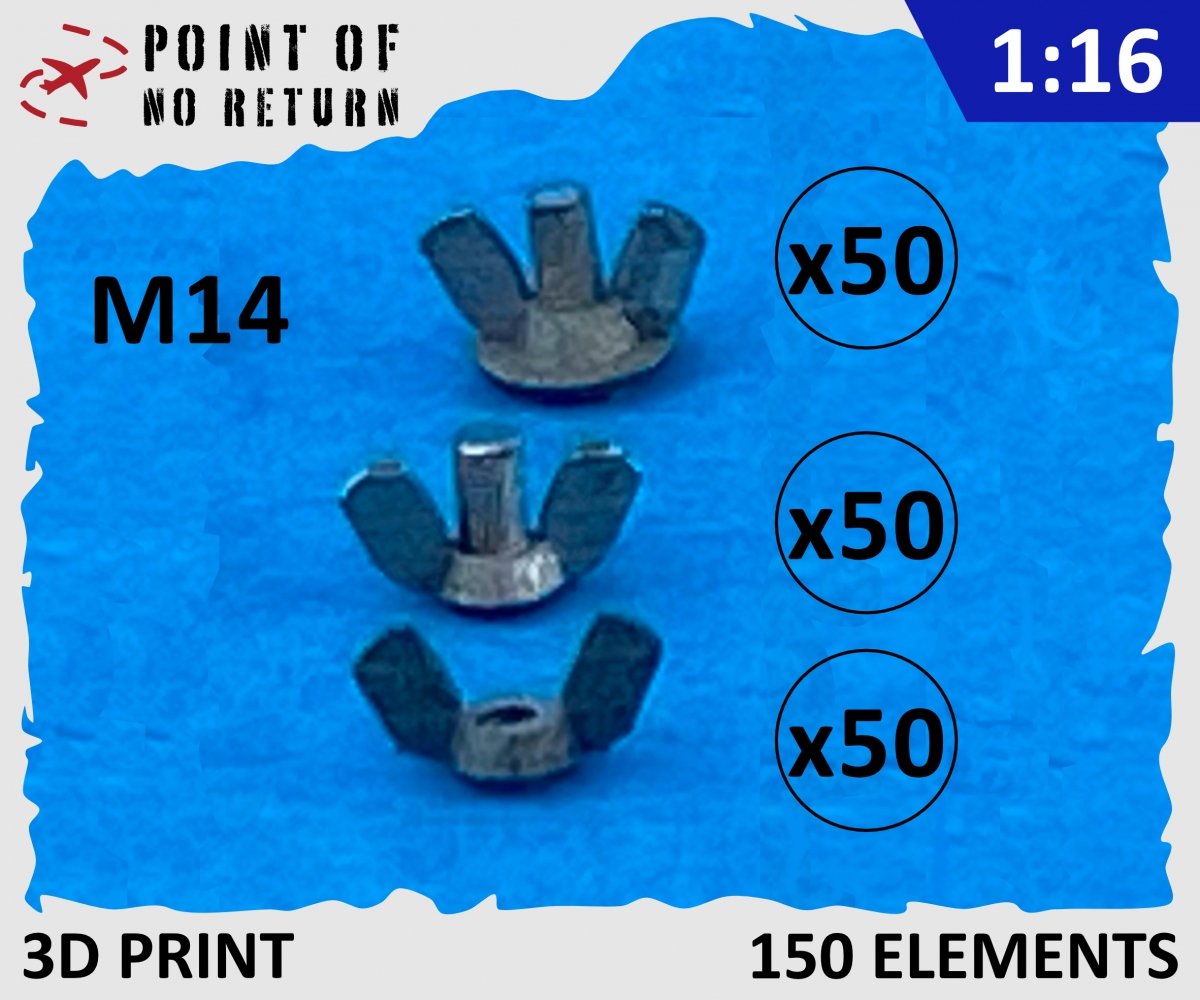 Point of no Return 1623005 M14 wing nuts 1/16