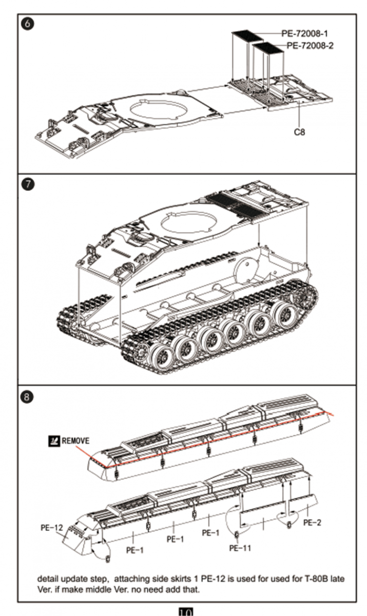 Modelcollect UA72193 Soviet T-80 Main Battle Tank 1970S-1990S N in1 1/72 – immagine 8