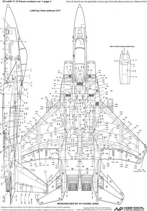 HobbyDecal ST32051V1 F-15 Panel numbers ver 1 1/32 – zdjęcie 2