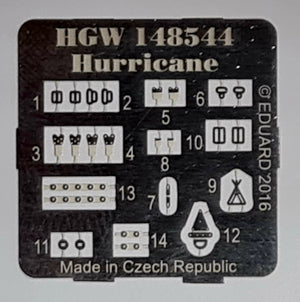 Art Scale Kit A48004 Hurricane Seat with Textile Seat Belts, Buckles and Gun Sight (Two Types) 1/48 – image 3