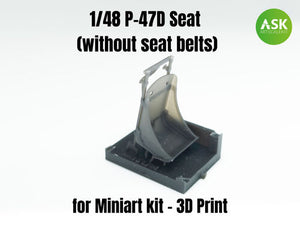 Art Scale Kit A48011 P-47D Seat (without Seat Belts) 1/48