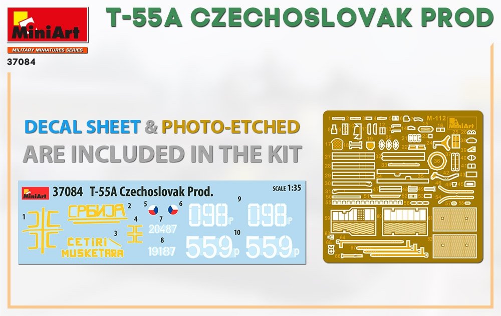 Miniart 37084 T-55A CZECHOSLOVAK PRODUCTION 1/35 – immagine 3